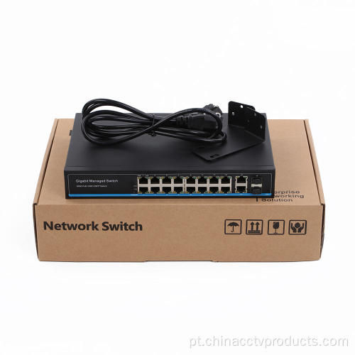 Camada 2 Gerenciado Gigibit completo de 1000mbps Poe Switch